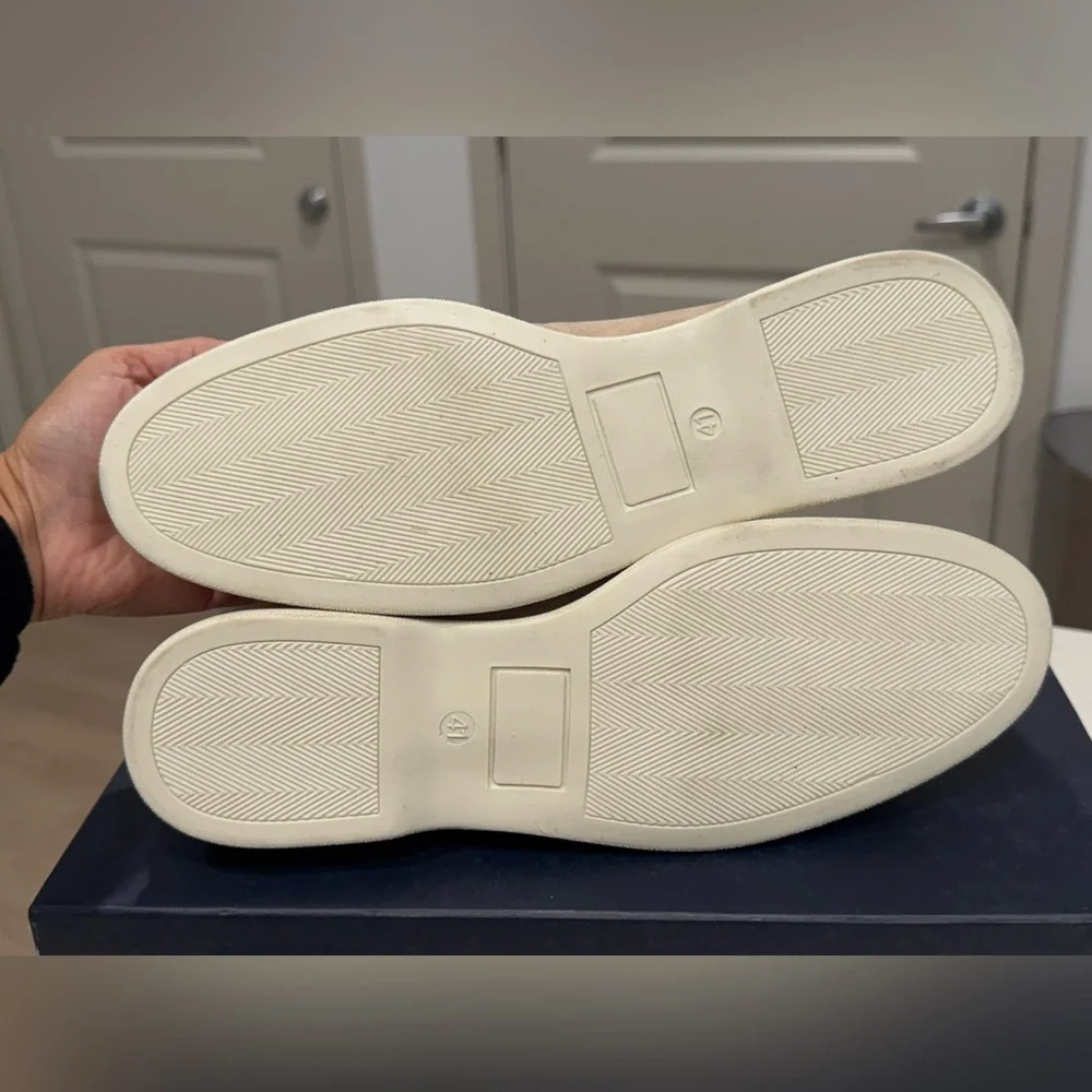 NWT Piombo Contemporary Men's Beige Suede Leather Moccasins Loafers EU 41 US 8